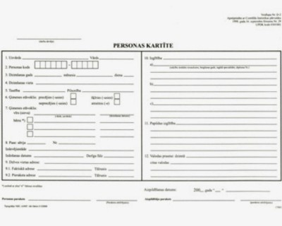 Personas kartte, A4KD, 10 loksnes